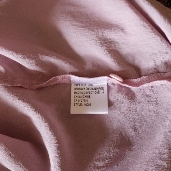 Rare, silk, vintage 90s, round neck, cut-out, dressy blouse, L, M, Zacks - Picture 5 of 6